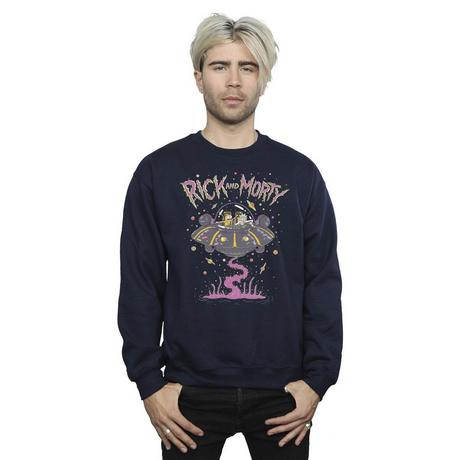 Rick And Morty  Pink Spaceship Sweatshirt 