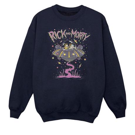 Rick And Morty Rick and Morty Spaceship bedrucktes Sweatshirt  