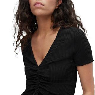 HUGO Slissy Geripptes Kurzarm Top  