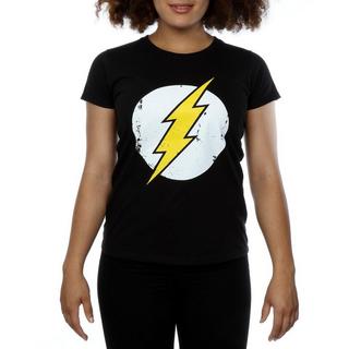 DC COMICS  Tshirt FLASH DISTRESSED LOGO 