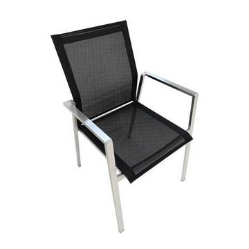 Chaise de jardin en acier inoxydable Turin noir