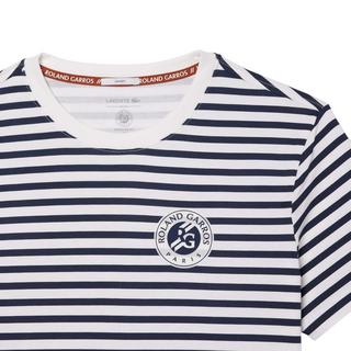LACOSTE Roland Garros Edition Extratrocken Gestreiftes T-Shirt  