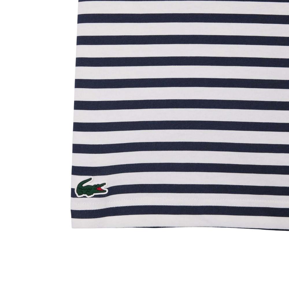 LACOSTE Roland Garros Edition Extratrocken Gestreiftes T-Shirt  