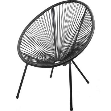 Fauteuil de jardin Dalida noir (lot de 2)