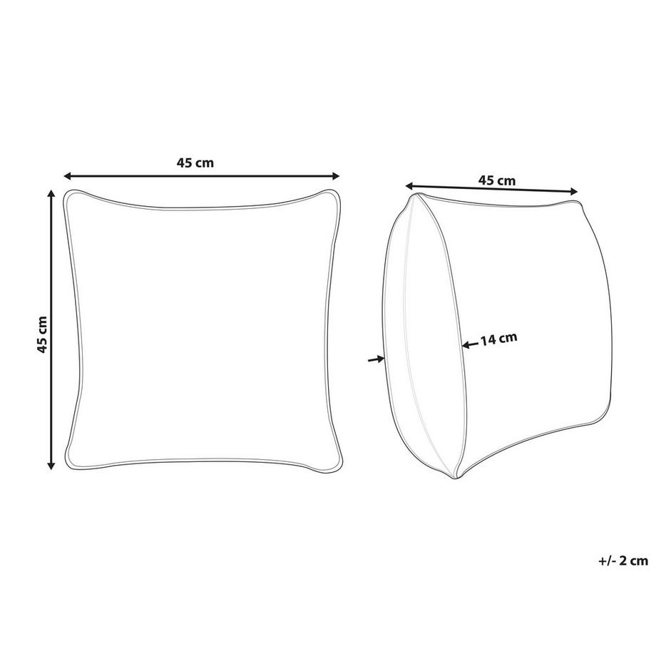 Beliani Coussin en Fourrure synthétique Moderne PILEA  