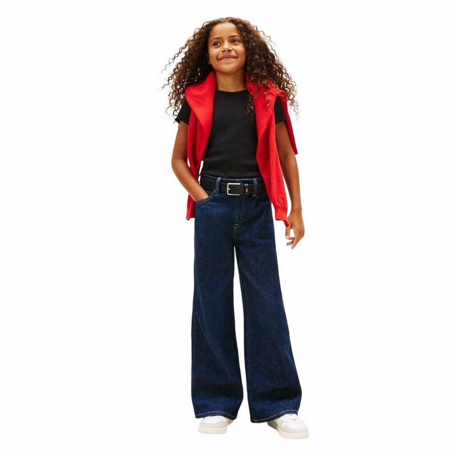 TOMMY HILFIGER  Essential Maglietta Corta A Costine Ragazze 
