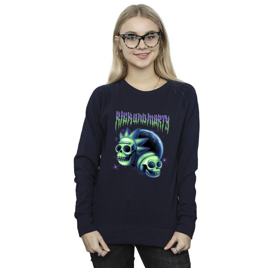 Rick And Morty Rick and Morty Totenkopf Grafik Sweatshirt  