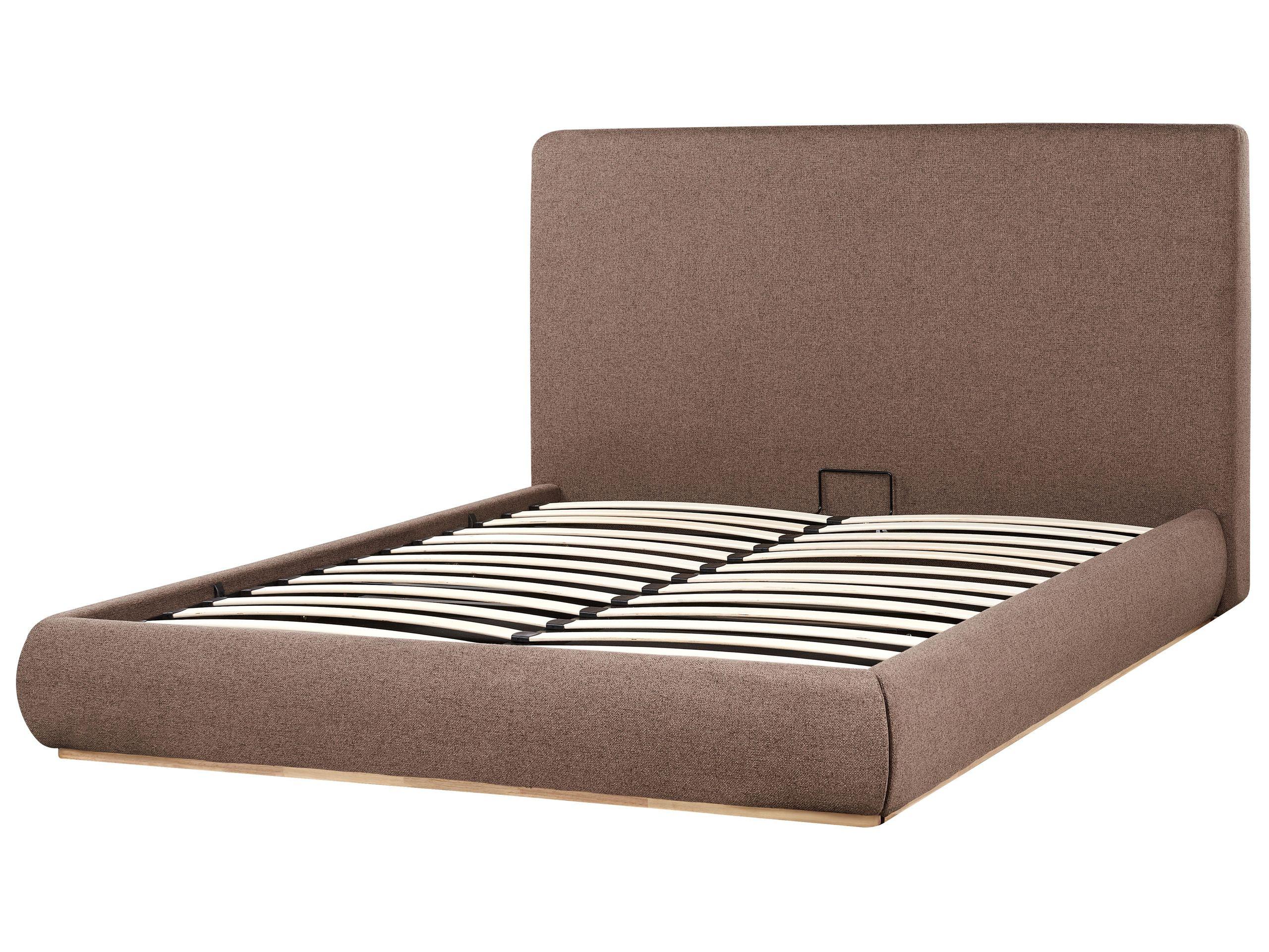 Beliani Letto contenitore en Tessuto Moderno CAMPAGNE  