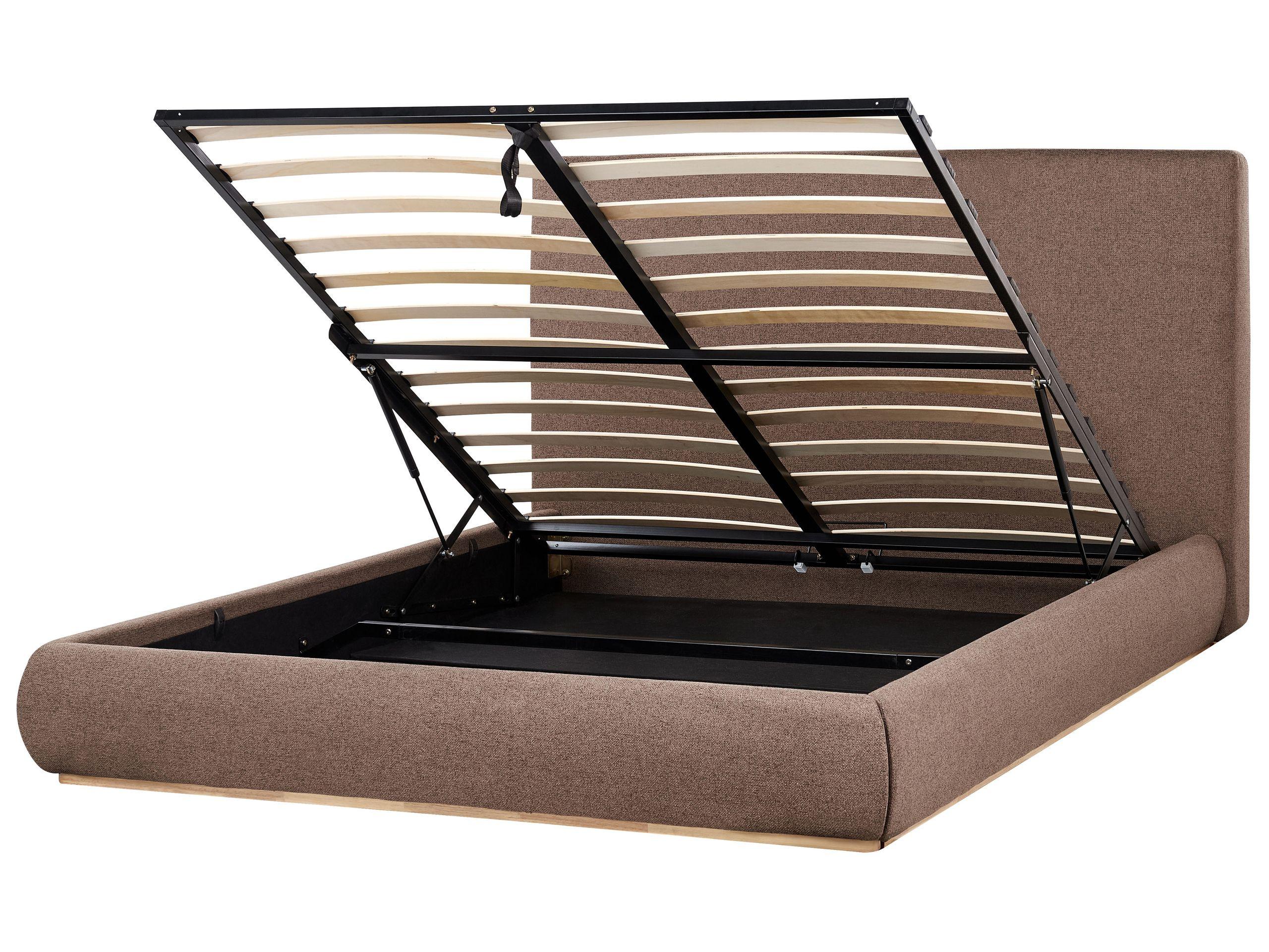 Beliani Letto contenitore en Tessuto Moderno CAMPAGNE  