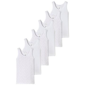 6er Pack Kids Girls Feinripp Organic Cotton - Unterhemd