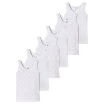 6er Pack Kids Girls Feinripp Organic Cotton - Unterhemd