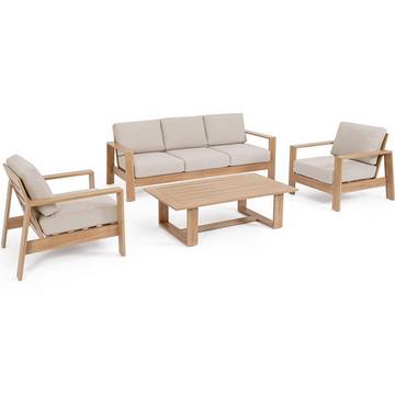 Gartenlounge Baltic natur (4er-Set)