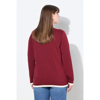 Ulla Popken Cardigan Manches Longues Col V Coton Bio  