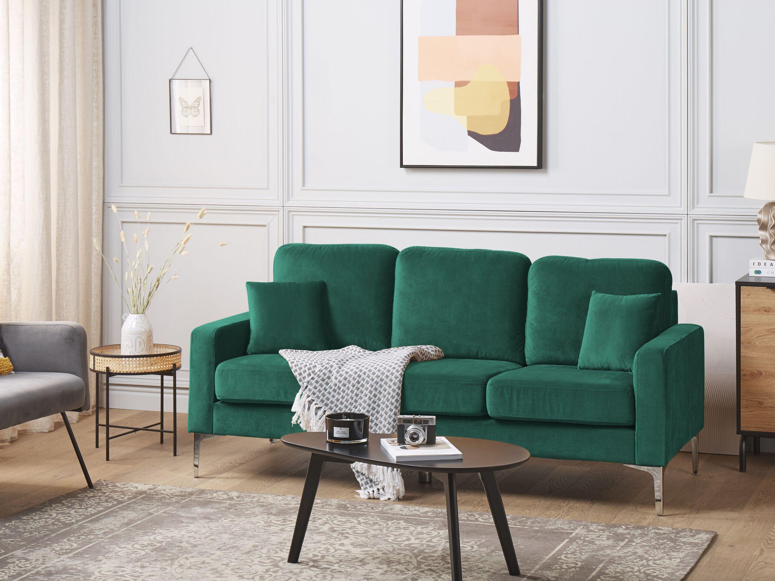 Beliani 3 Sitzer Sofa aus Samtstoff Retro GAVLE  