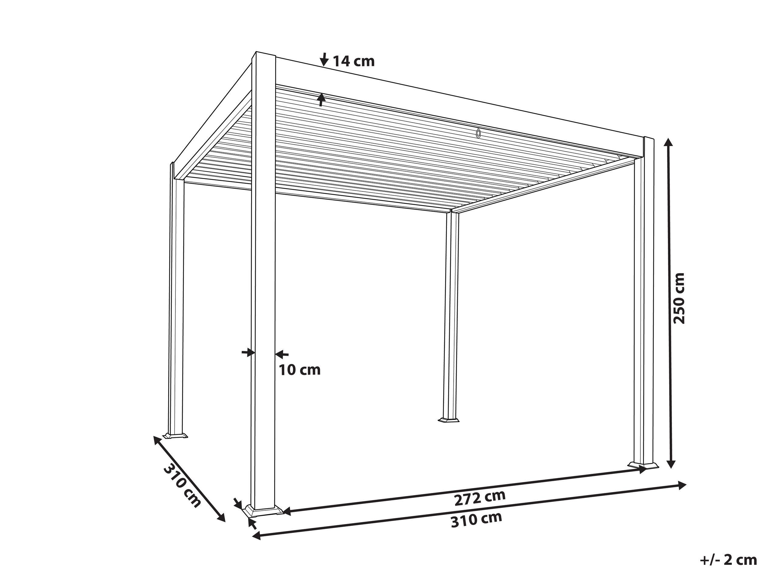 Beliani Gazebo en Alluminio Moderno FORNOLI  