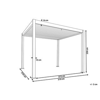 Beliani Gazebo en Alluminio Moderno FORNOLI  