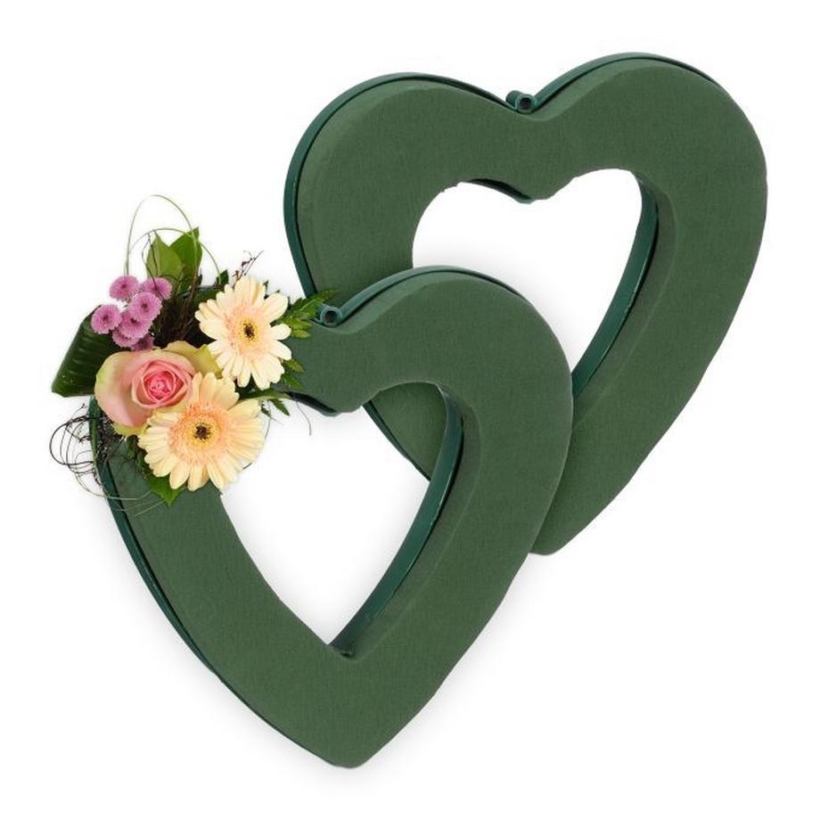 B2X  Steckschaum Herz 2er Set 