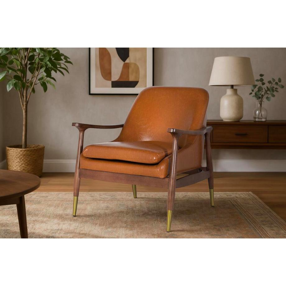 mutoni inspiration Sessel Solana PU-Kunstleder zigelbraun  