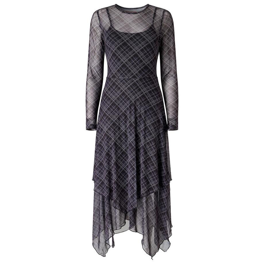 Joe Browns  Robe en Mesh à Carreaux et Ourlet Plongeant Roxy 