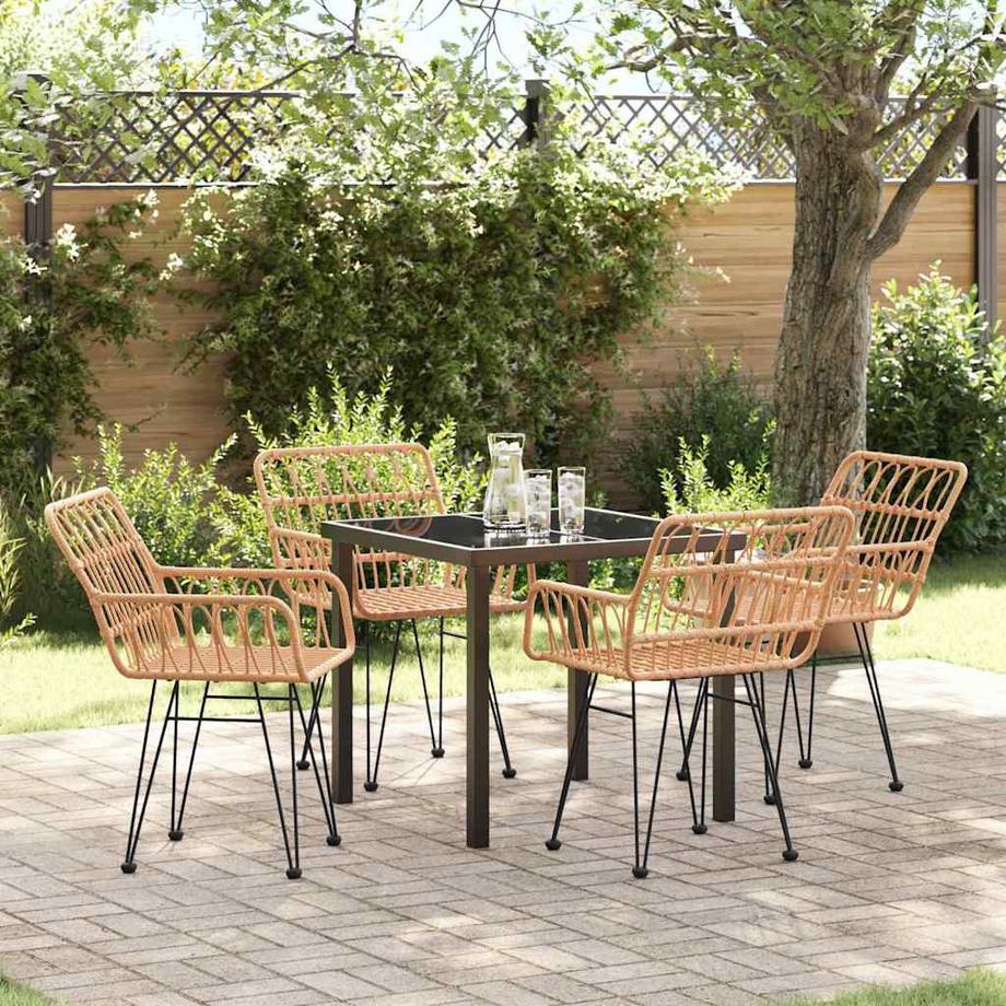 VidaXL Set da pranzo per esterni Polyrattan  
