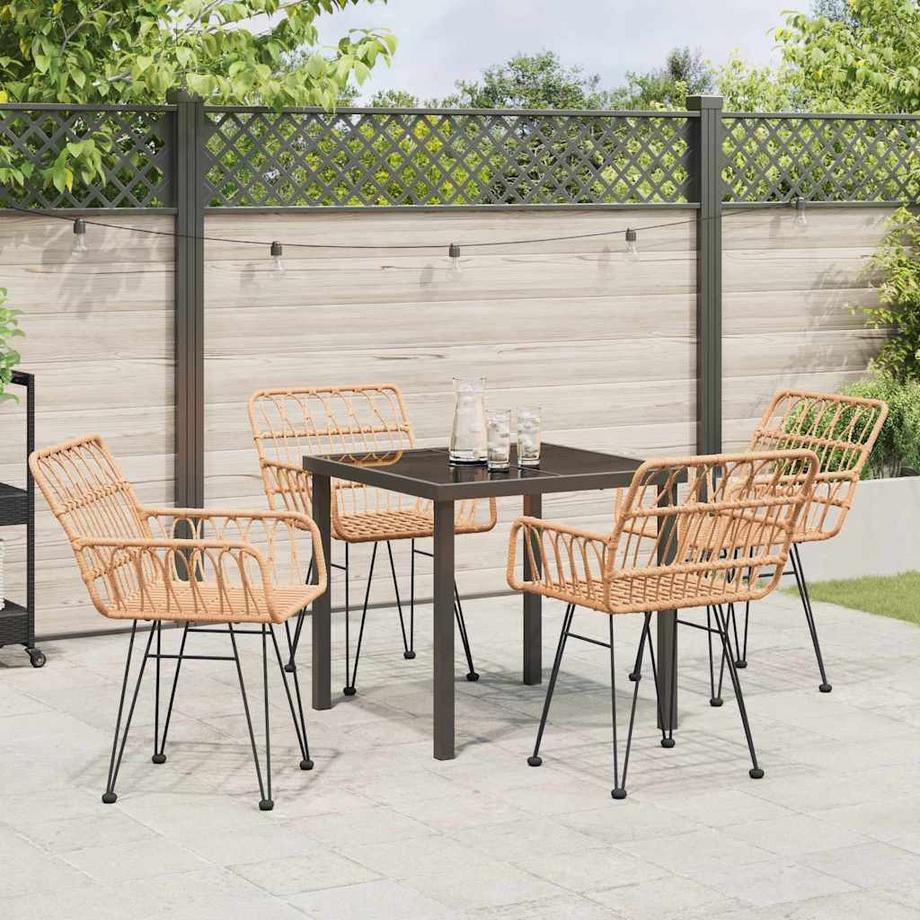 VidaXL Set da pranzo per esterni Polyrattan  