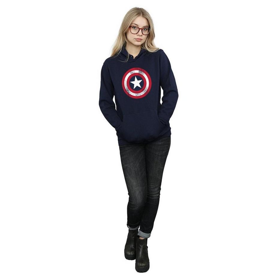MARVEL Captain America Distressed Shield Kapuzenpullover  