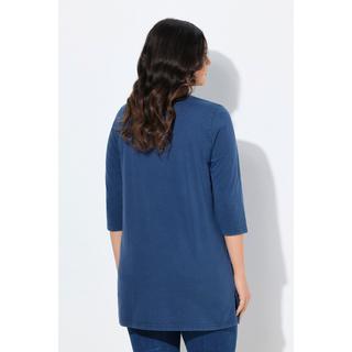 Ulla Popken Pissenlit Coupe Évasée Col V Manches 3/4 T-shirt  