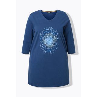 Ulla Popken Pissenlit Coupe Évasée Col V Manches 3/4 T-shirt  