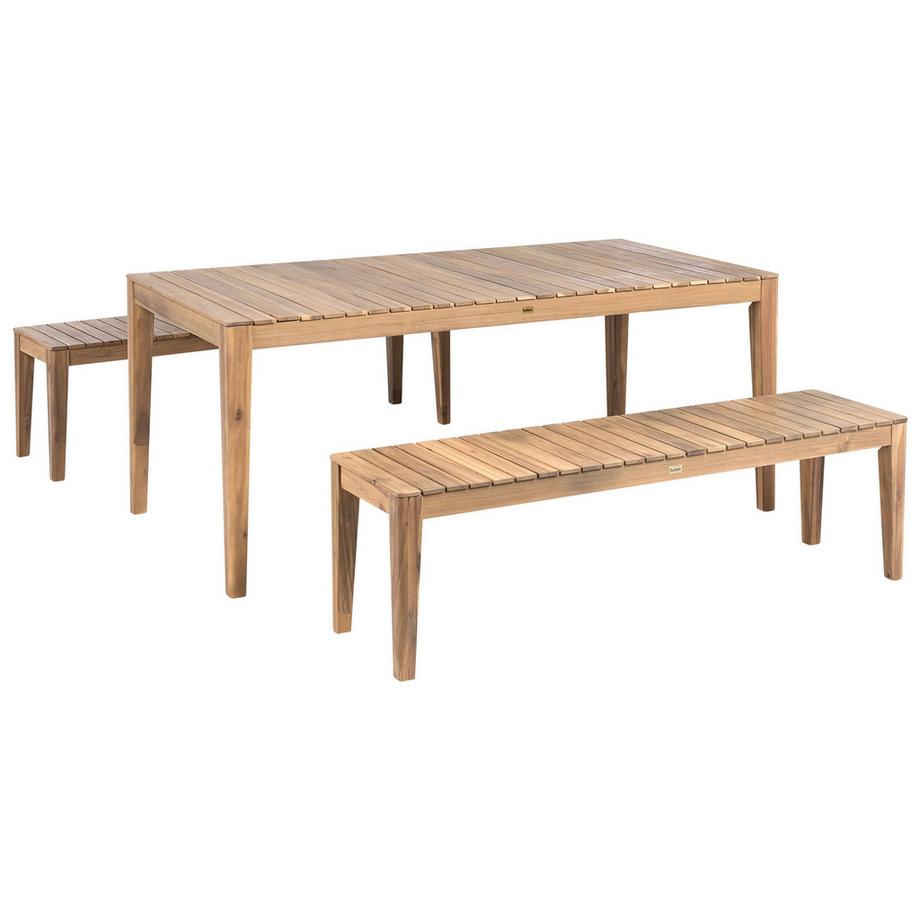 Set da pranzo per giardino con panche en Legno d'acacia certificato  CHIOGGIA