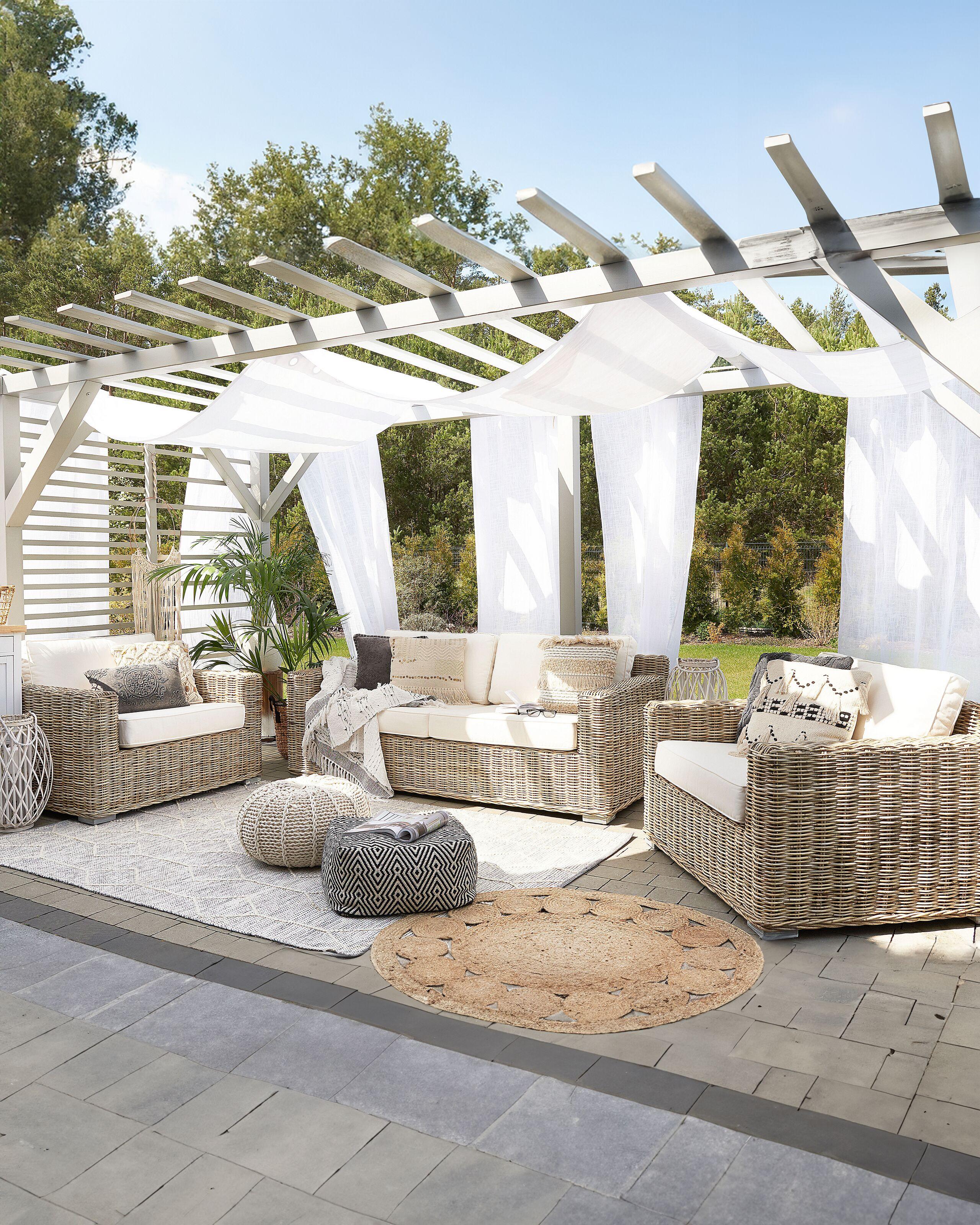 Beliani Set di 2 poltrone da giardino en Rattan Boho ARDEA  