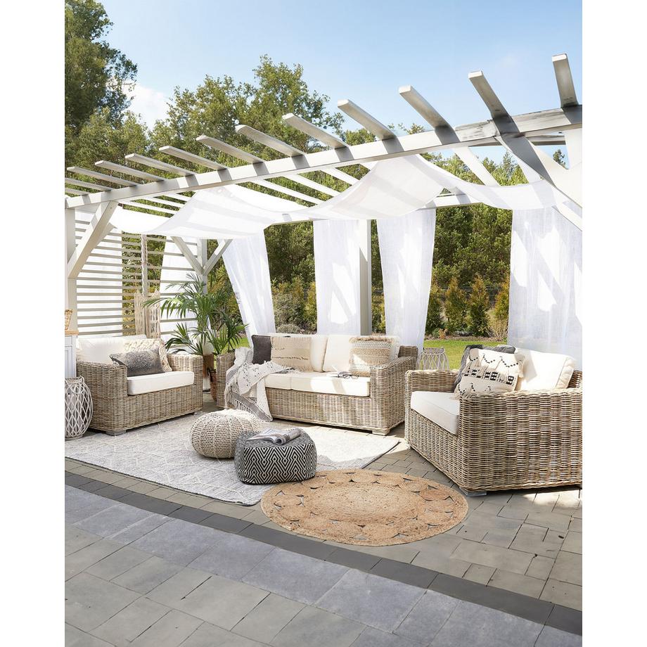 Beliani Gartensessel 2er Set aus Rattan Boho ARDEA  