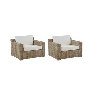 Beliani Set di 2 poltrone da giardino en Rattan Boho ARDEA  