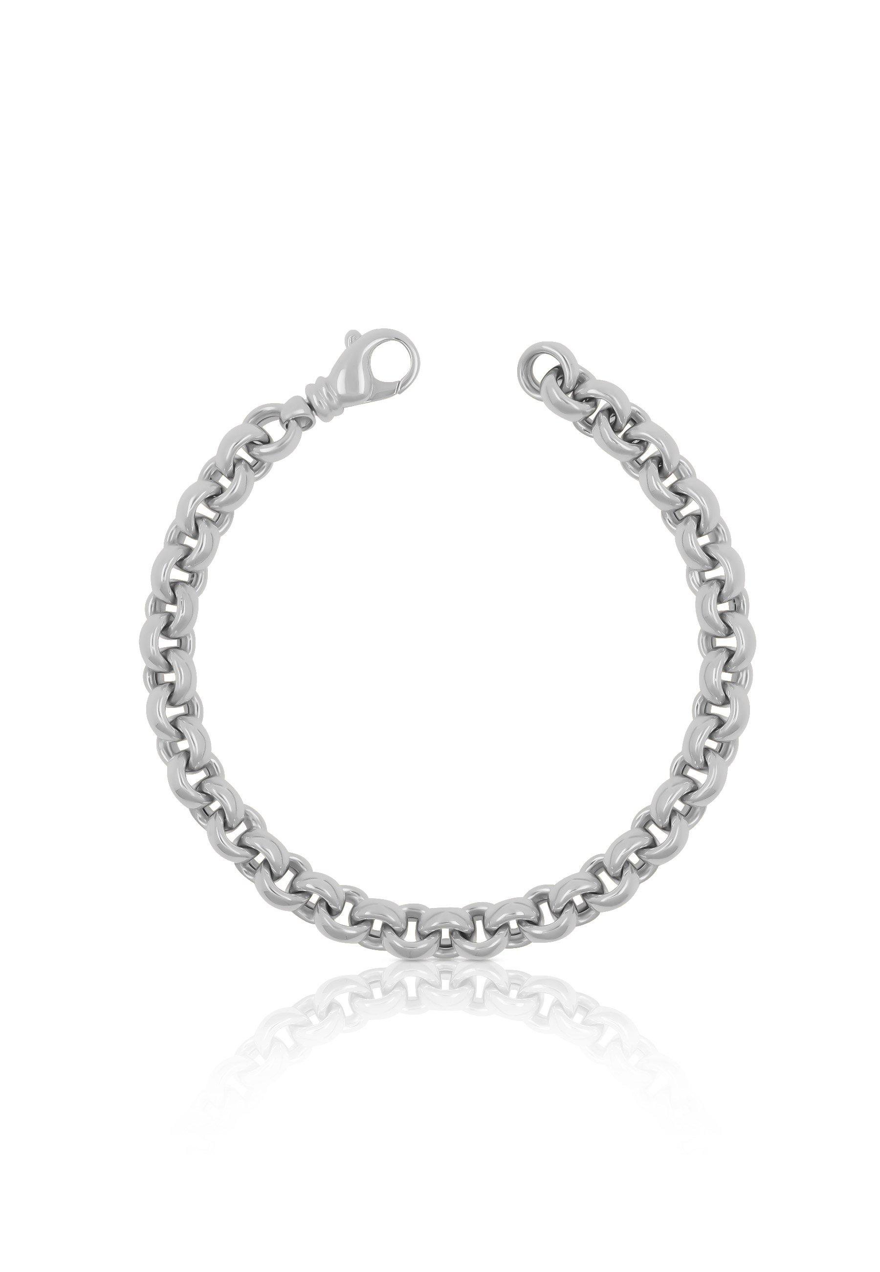 MUAU Schmuck  Bracelet jaseron en or blanc 750,20cm, 7.7mm 