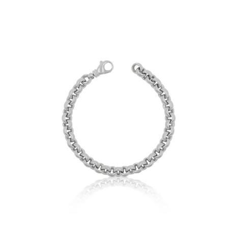 MUAU Schmuck  Bracelet jaseron en or blanc 750,20cm, 7.7mm 