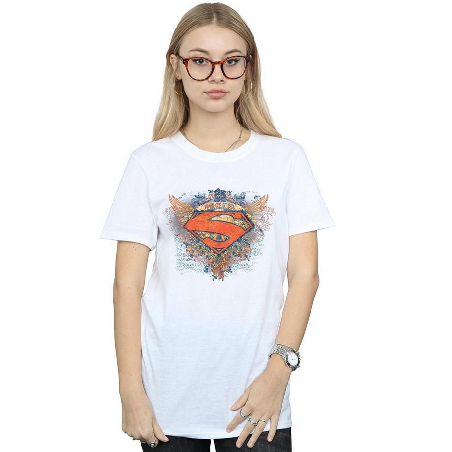 DC COMICS Superman Man of Steel T-Shirt Grafica  