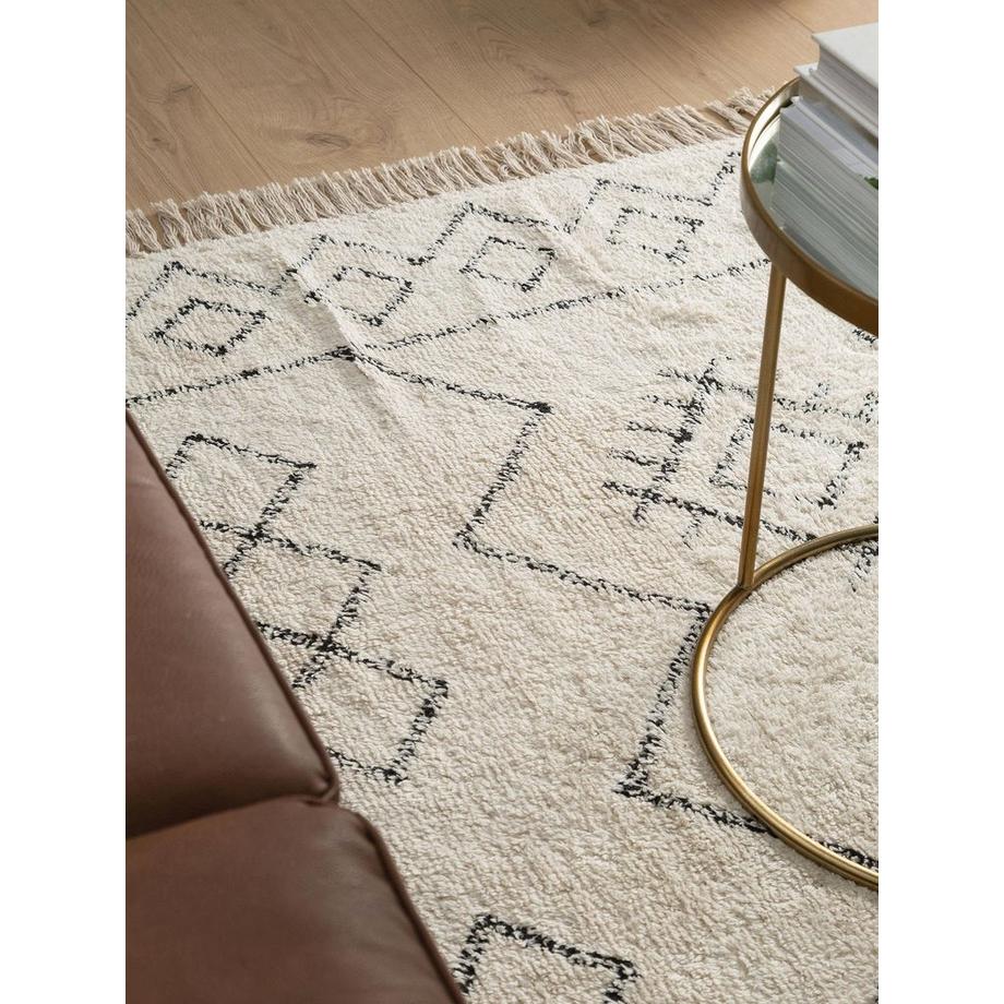 Benuta Waschbarer Baumwollteppich Naomi Cream  