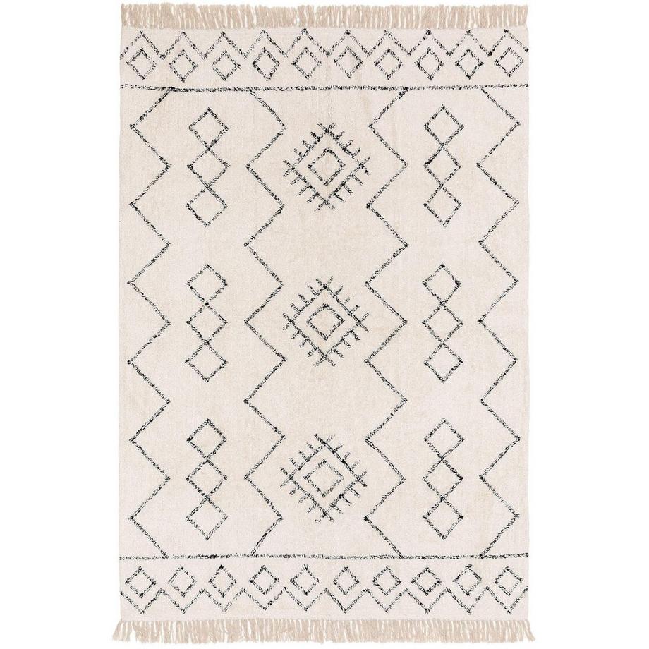 Benuta Waschbarer Baumwollteppich Naomi Cream  