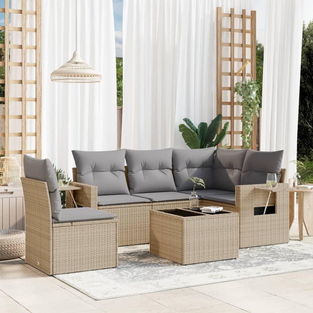 VidaXL set divano da giardino Polirattan  