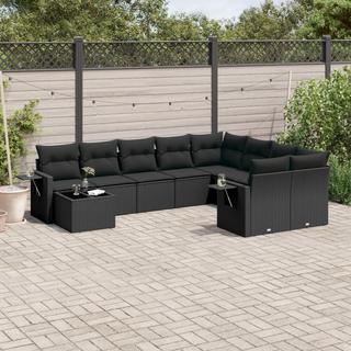 VidaXL set divano da giardino Polirattan  