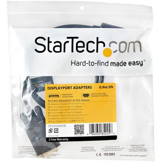 STARTECH.COM  StarTech.com Adaptateur DisplayPort vers VGA - Câble Display Port Mâle VGA Mâle 1920x1200 - Noir 91cm 
