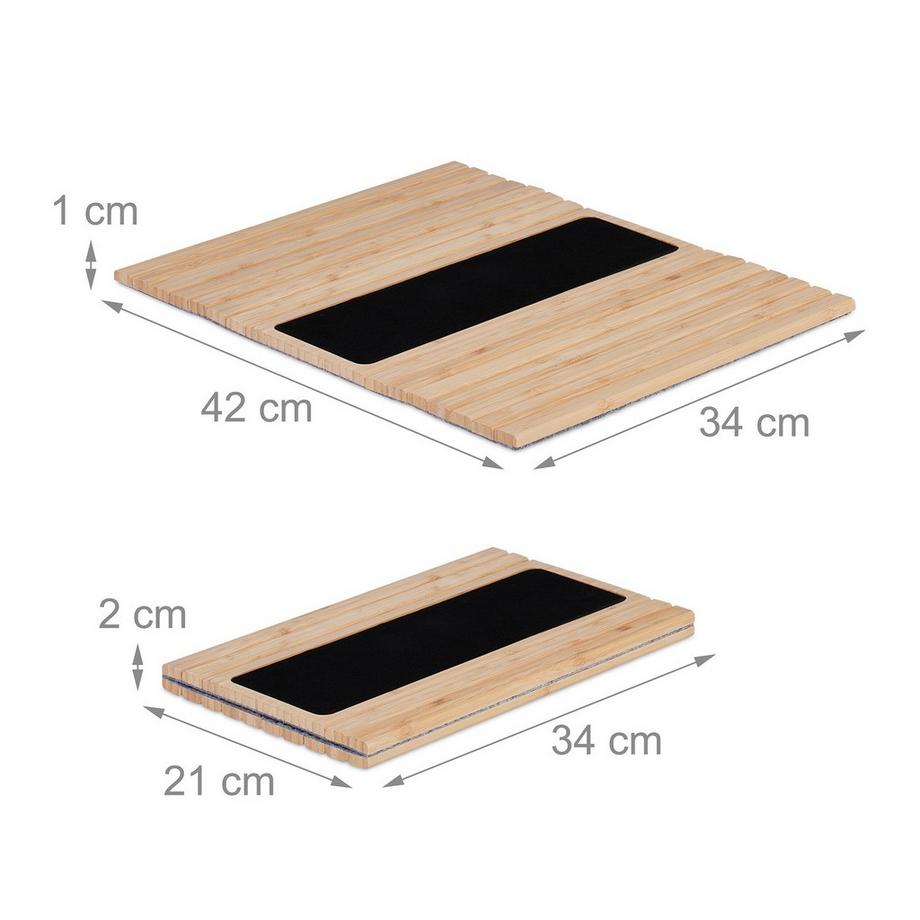 Northix Plateau pour accoudoir de canapé avec patins antidérapants  