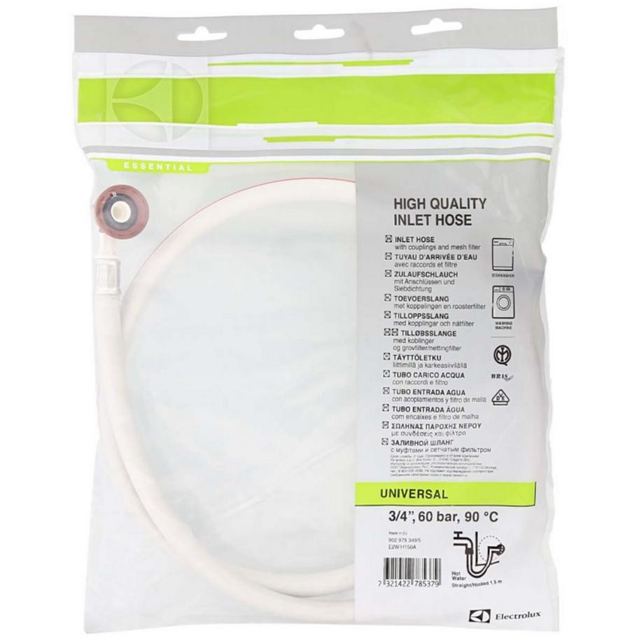 Nedis E2WIH150A Tuyau d'entrée 3/4 '' droit - 3/4 '' coudé 10 bar 90 °C 1.50 m  