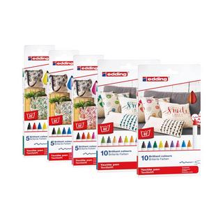Edding EDDING Textilstift 4600 3951 Cool Color 5 Stück  