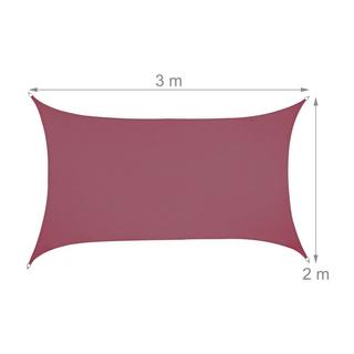 B2X Voile d'ombrage rectangulaire bordeaux  