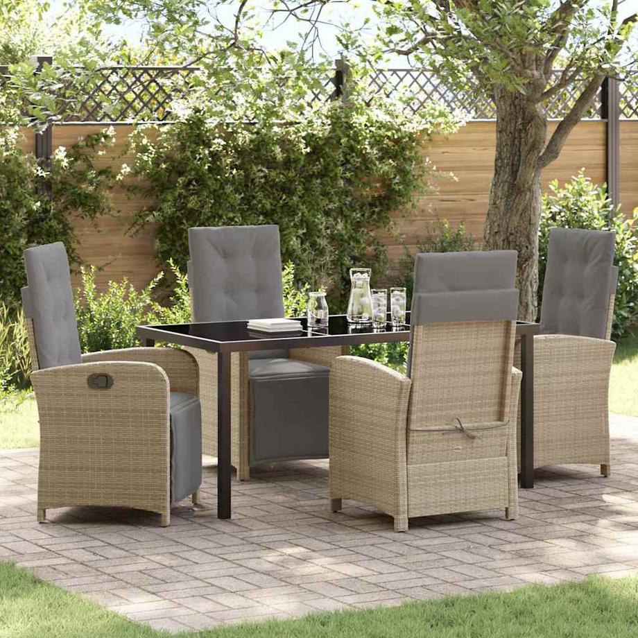 VidaXL Set da Pranzo per Giardino Polyrattan  