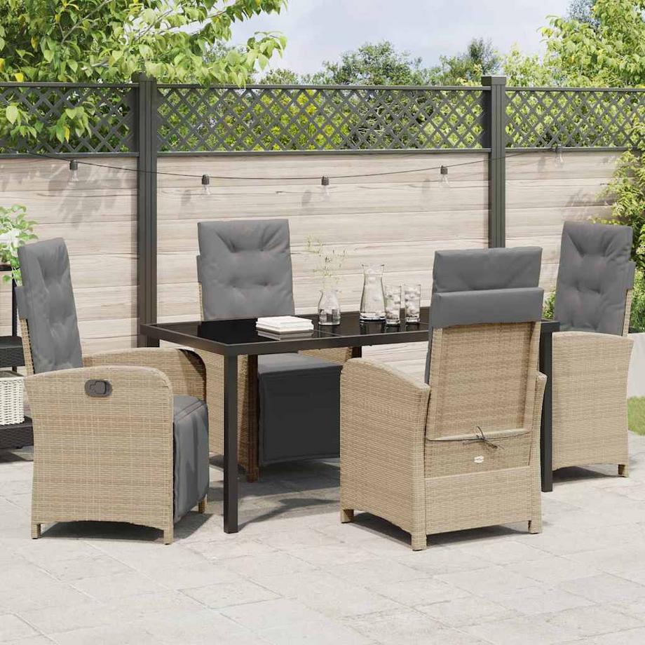 VidaXL Set da Pranzo per Giardino Polyrattan  