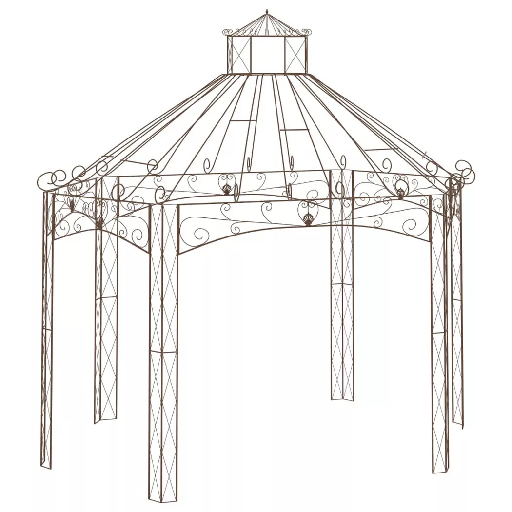 VidaXL - padiglione da giardino Ferro, One Size, Marrone