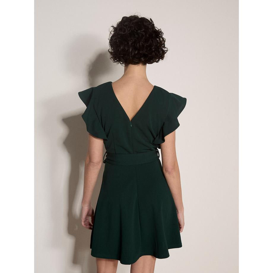 APRICOT Mini-Kleid aus Jersey-Crêpe mit Rüschenärmeln  