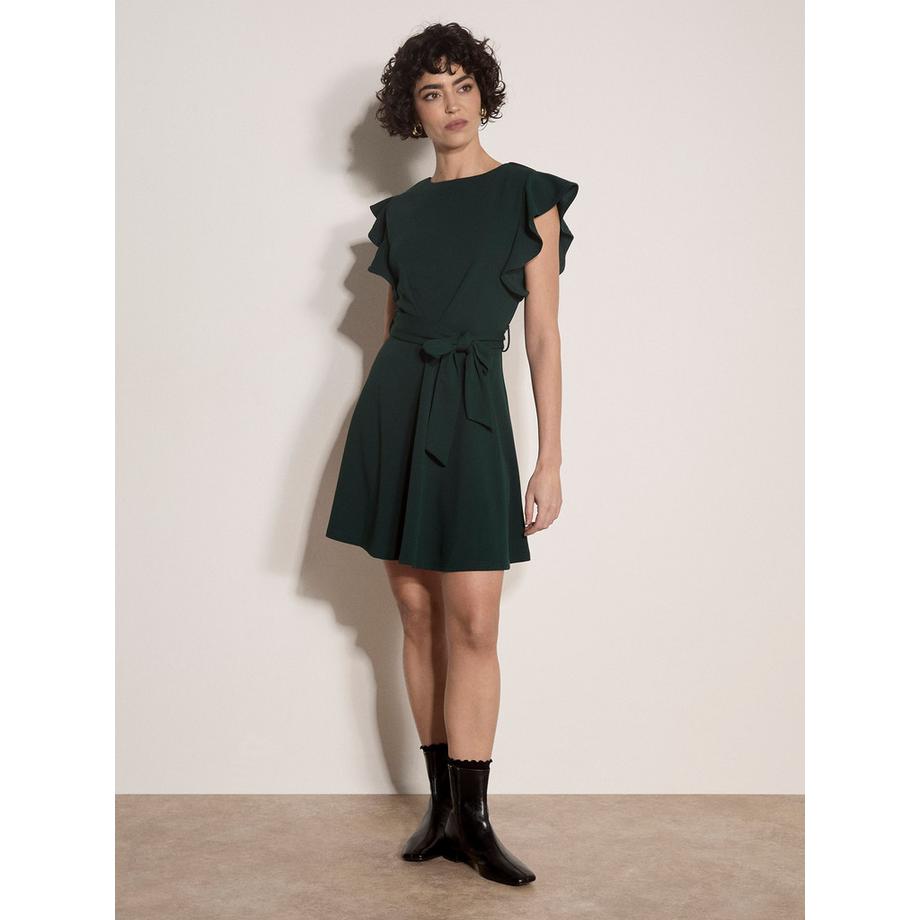 APRICOT Mini-Kleid aus Jersey-Crêpe mit Rüschenärmeln  