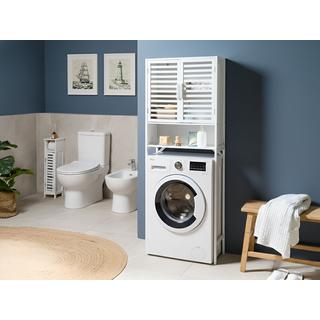 Beliani Badezimmerschrank aus Bambusholz Rustikal OKARCHE  